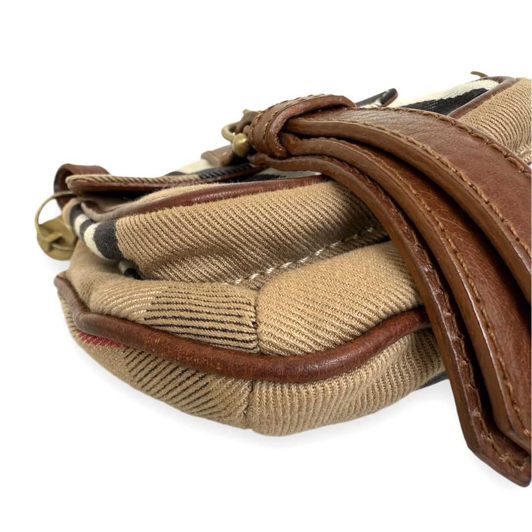 【もも様】BURBERRY PRORSUM ハート ショルダーバッグ キャンバス Burberry Prorsum House Check Cinda shoulder bag with brown leather